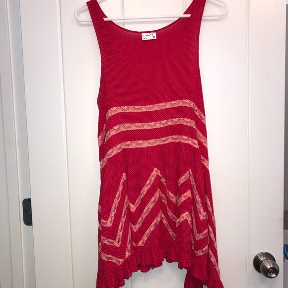 Voile and Lace Trapeze Slip Cherry Combo - Picture 4 of 7